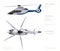 Business helicopter drawing. Top, side view of luxury copter. Isolated 3d blueprint. Private aviation. Modern vehicle