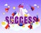 Business hero, superheros on success mountain vector illustration. Businessman in red cloacks. Challenge, success team