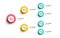 Business hierarchy organogram chart infographics. Corporate