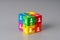 Business & HR icon on colorful jigsaw puzzle cube