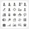 Business, Human resource and Finance icons set