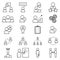 Business, human resources, management and users. Set of twenty vector icons