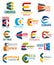 Business icons, corporate identity, letter E