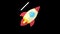 Business icons rocket flight. Animation icons. Transparent background