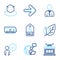 Business icons set. Included icon as Augmented reality, Bus tour, Leaf signs. Human, Next, Shop symbols. Vector