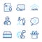Business icons set. Included icon as Energy, Business report, Launch project signs. Vector