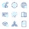 Business icons set. Included icon as Internet, Idea, Fair trade signs. Hold box, Document, Fireworks symbols. Vector