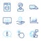 Business icons set. Included icon as Music making, Information, Touchpoint signs. Vector