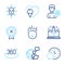 Business icons set. Included icon as Start business, Full rotation, Update time signs. Vector