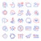 Business icons set. Included icon as Talk bubble, 360 degrees, Face id. Vector