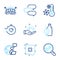 Business icons set. Included icon as Timer, Water bottle, Freezing signs. Vector
