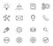 Business icons, set of minimal outline signs and symbols, business and office concept