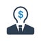 Business idea icon. Business solution, Employee,Business person icon