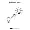 business idea with light bulb line icon element object. Financial innovation solution concept or investment vision opportunity.