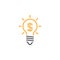 Business idea line icon, bulb outline vector logo, linear