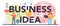 Business idea typographic header. Creative innovation and brainstorm