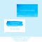 Business identity collection. Blue and turquoise watercolor. Front and back sides for business card template