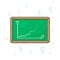 Business income graph on chalkboard