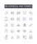 Business incomes line icons collection. Income earnings, Financial gains, Commercial returns, Profit revenues, Mtary