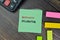 Business Incubator write on sticky notes isolated on Wooden Table