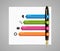 Business infographic design template. Colored ink pen.