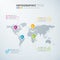 Business infographic world statistics template with icons
