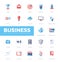 Business infographics flat design icons, web elements set