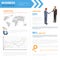 Business Infographics Set With Copy Space For Presentation Meeting Negotiation Businesspeople Handshake Concept