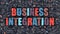 Business Integration in Multicolor. Doodle Design.