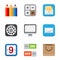 Business and interface flat icons set.