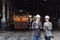 business investor engineer team working survey at site outdoor old locomotive depot diesel train yard plan for renovate