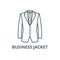 Business jacket line icon, vector. Business jacket outline sign, concept symbol, flat illustration