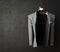 Business jacket on textured wall concept photo background