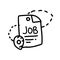 Business jobs hand drawn icon design, outline black, vector icon