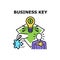 Business Key Vector Concept Color Illustration