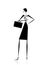 Business lady, silhouette for your design