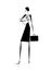 Business lady, silhouette for your design