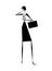 Business lady, silhouette for your design