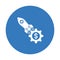 Business, launch, missile icon. Blue color design