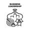 Business Leadership Team Vector Black Illustration