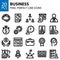 Business line icons bundle pixel perfect, bold stroke