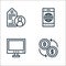 Business line icons. linear set. quality vector line set such as exchange, monitor, internet