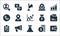 business line icons. linear set. quality vector line set such as wallet, strategy, checklist, coins stack, megaphone, phone call,