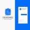 Business Logo for Algorithm, process, scheme, work, workflow. Vertical Blue Business / Visiting Card template