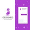 Business Logo for recruitment, search, find, human resource, people. Vertical Purple Business / Visiting Card template. Creative