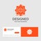 Business logo template for Abstract, core, fabrication, formation, forming. Orange Visiting Cards with Brand logo template