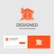 Business logo template for Architecture, bank, banking, building, federal. Orange Visiting Cards with Brand logo template