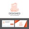 Business logo template for Building, Green, Plant, City, Smart. Orange Visiting Cards with Brand logo template