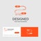 Business logo template for Buzz, communication, interaction, marketing, wire. Orange Visiting Cards with Brand logo template