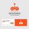 Business logo template for Check, controller, game, gamepad, gaming. Orange Visiting Cards with Brand logo template